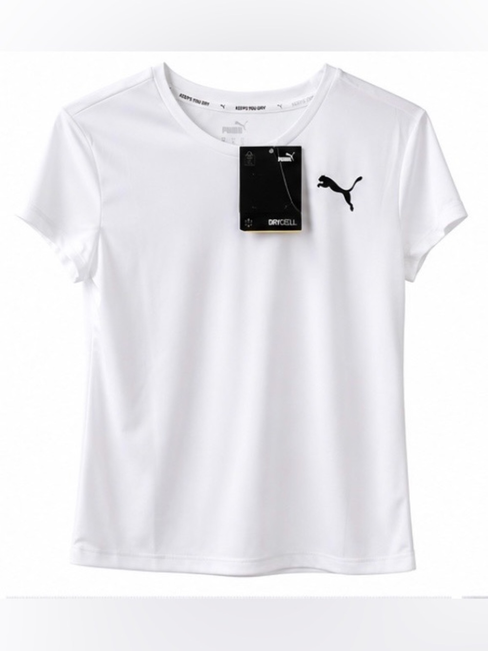 PUMA White Logo T-Shirt /Soft Athletic Basic   Size M NWT